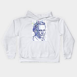 KARL JASPERS watercolor and ink portrait Kids Hoodie